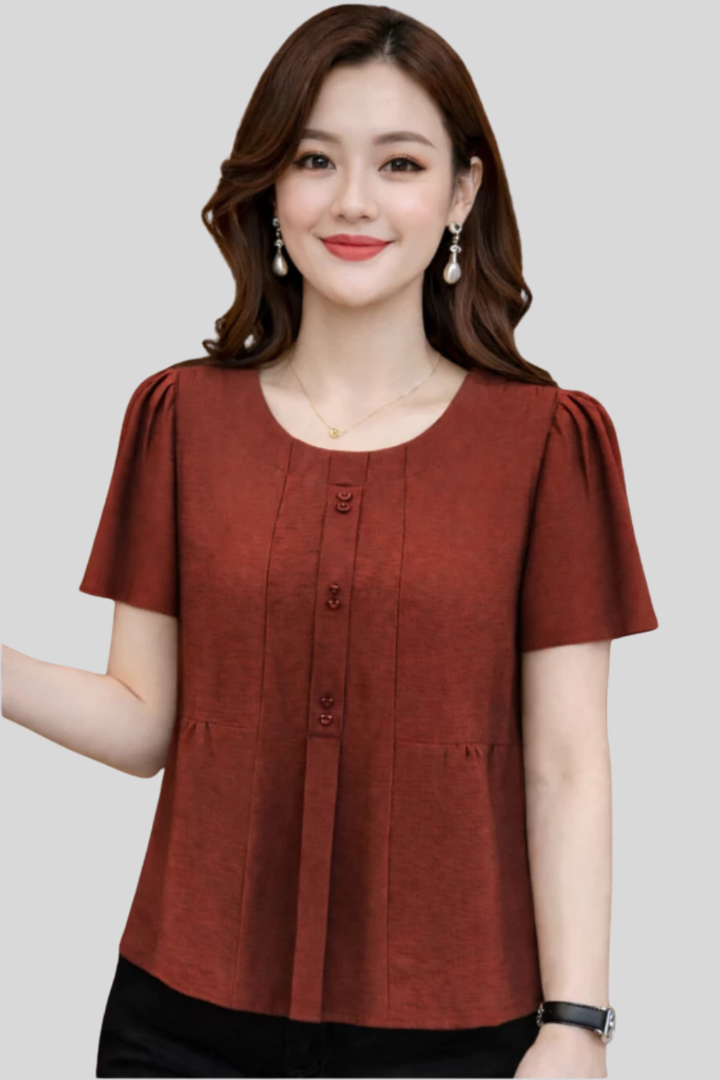 Áo Phông Nữ Basic Cổ Tròn Tay Ngắn