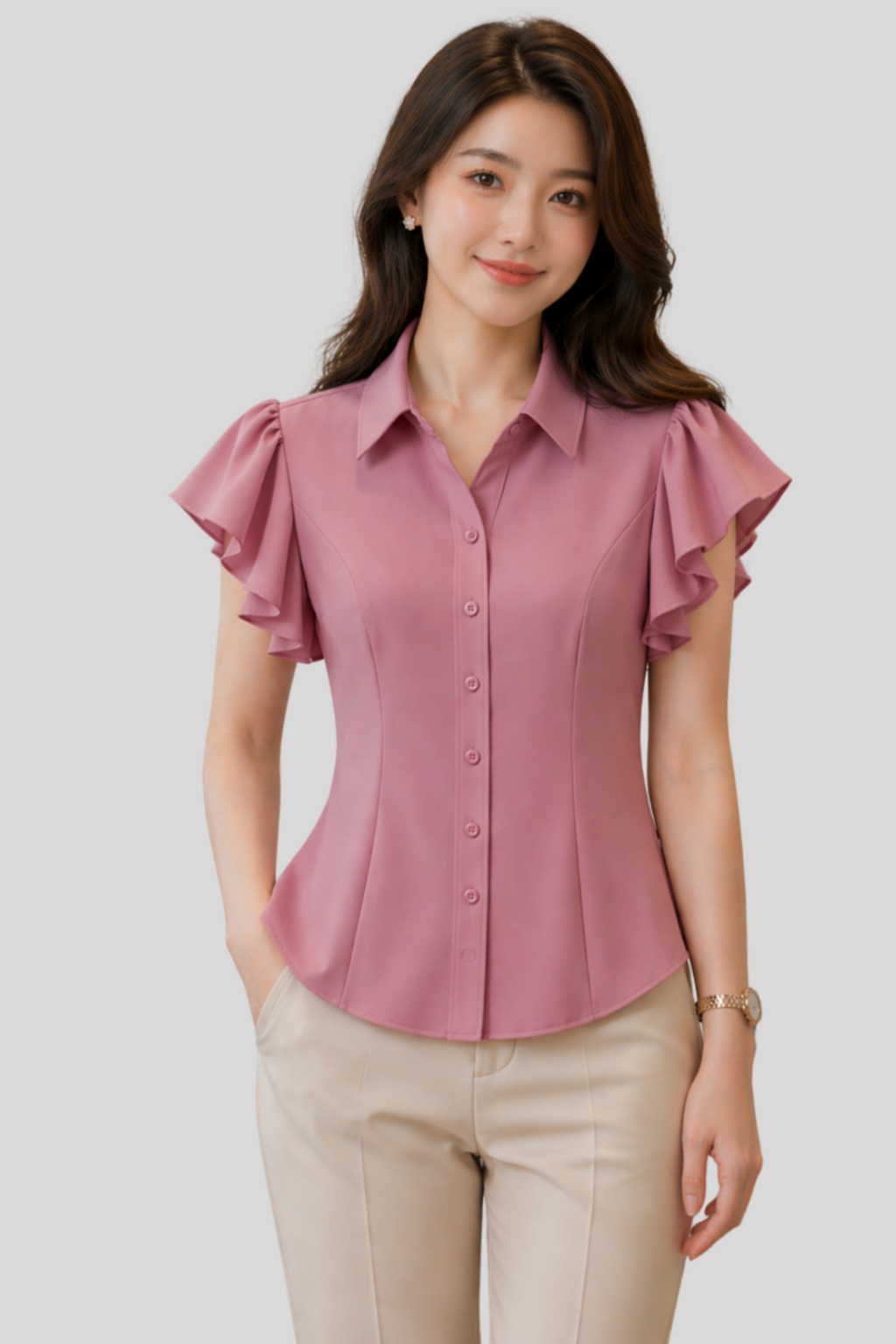 Áo Sơ Mi Cộc Tay Nữ