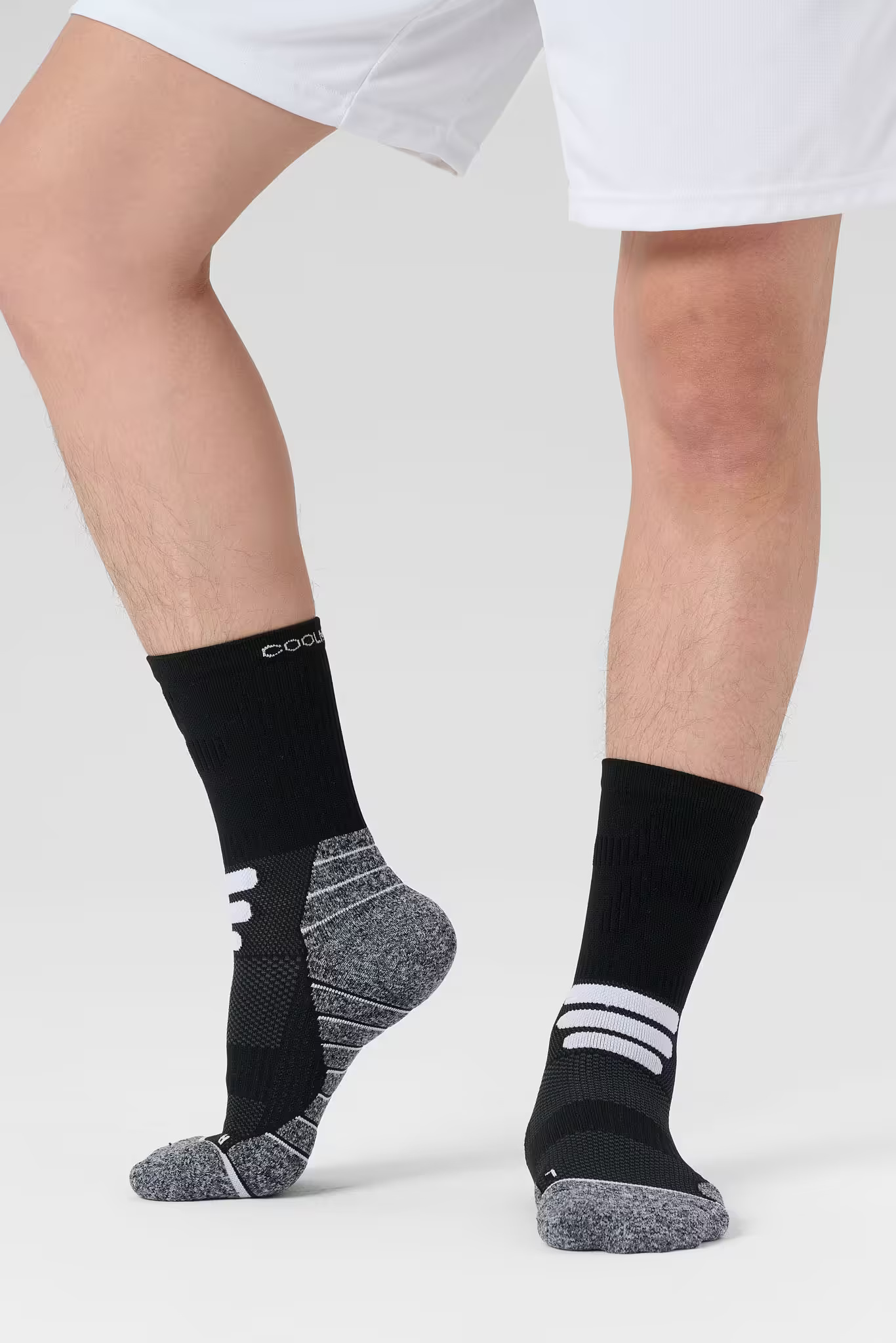 Tất Pickleball Nam Cổ Trung Court Black123