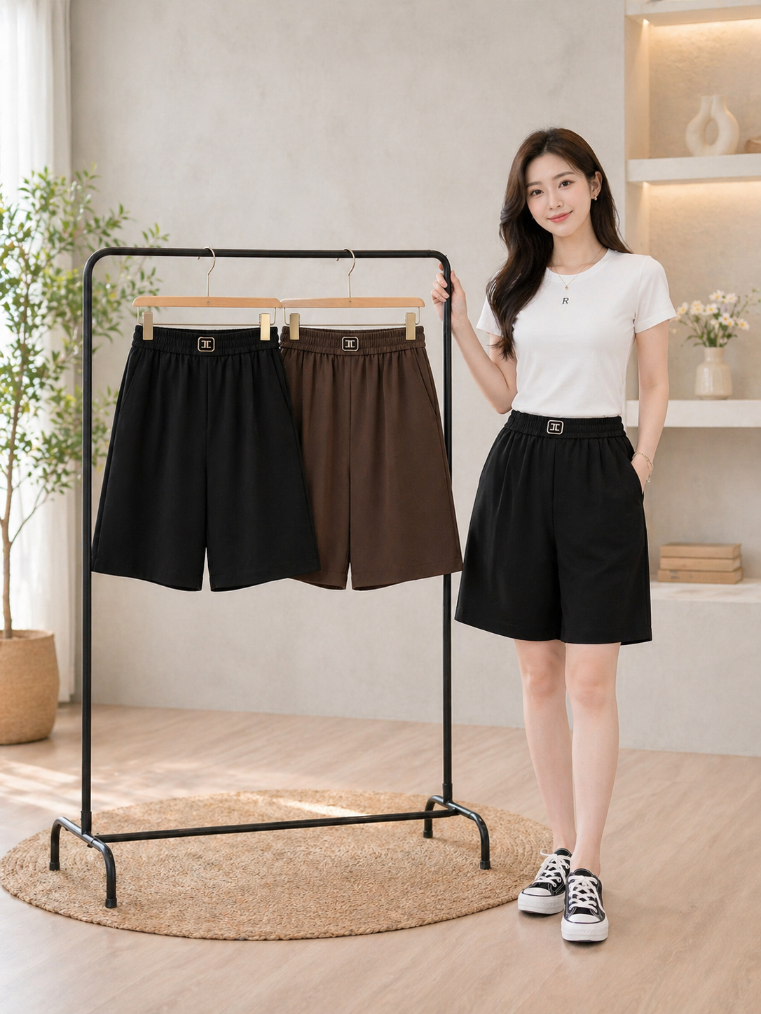 Quần Ngố Nữ Cạp Chun Form Suông Mặc Mát, Che Dáng, Dễ Phối Đồ